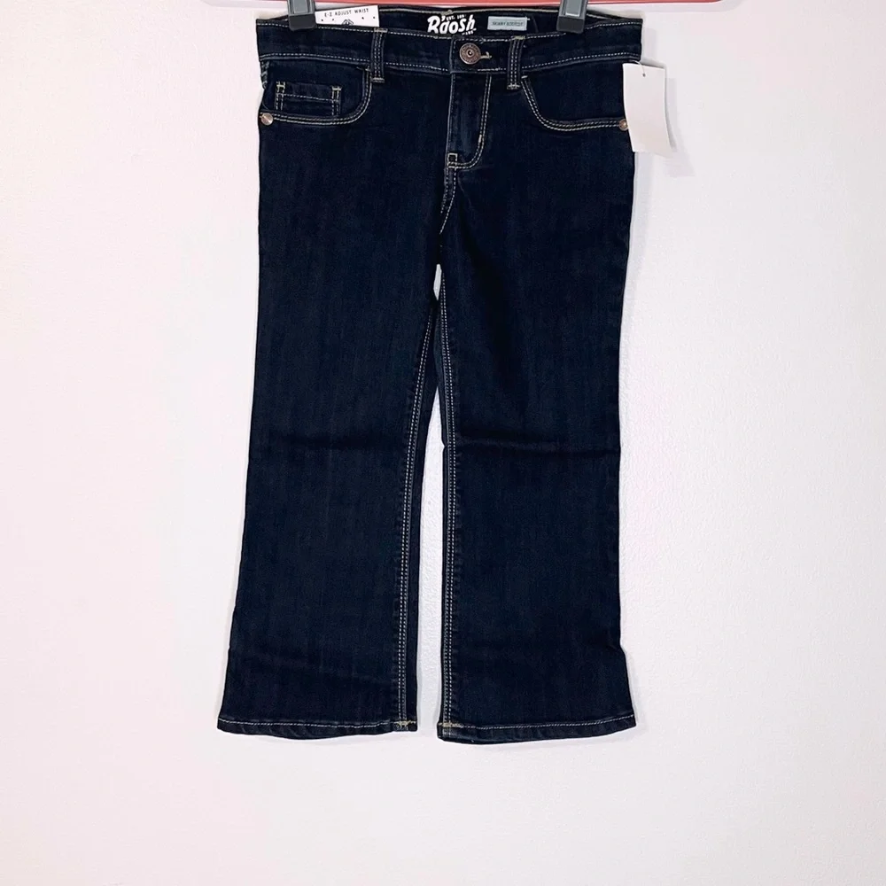 OshKosh Bgosh Skinny Bootcut Dark Denim Adjustable Waist Jeans Girls Size 4P
